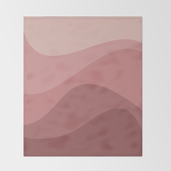 Abstract Color Waves - Pink Tones Throw Blanket Gallery Image 2