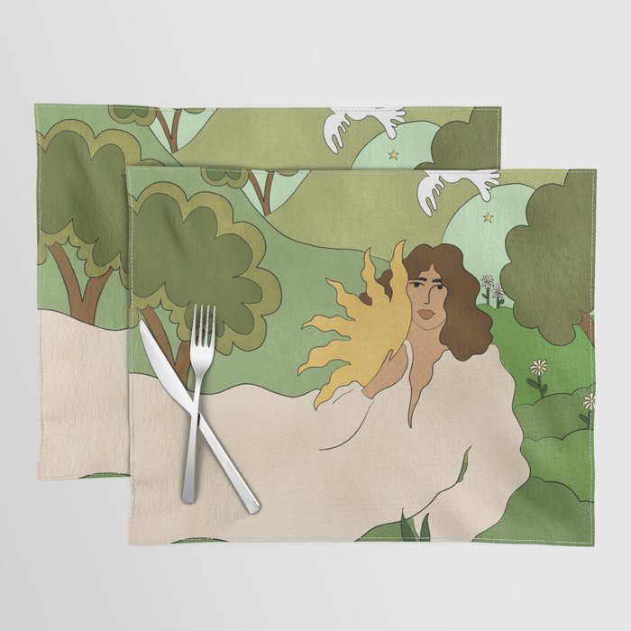 Sun in her hands Placemat Gallery Image 1
