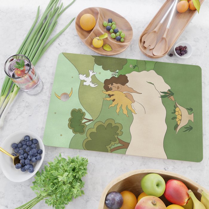Sun in her hands Cutting Board Gallery Image 2