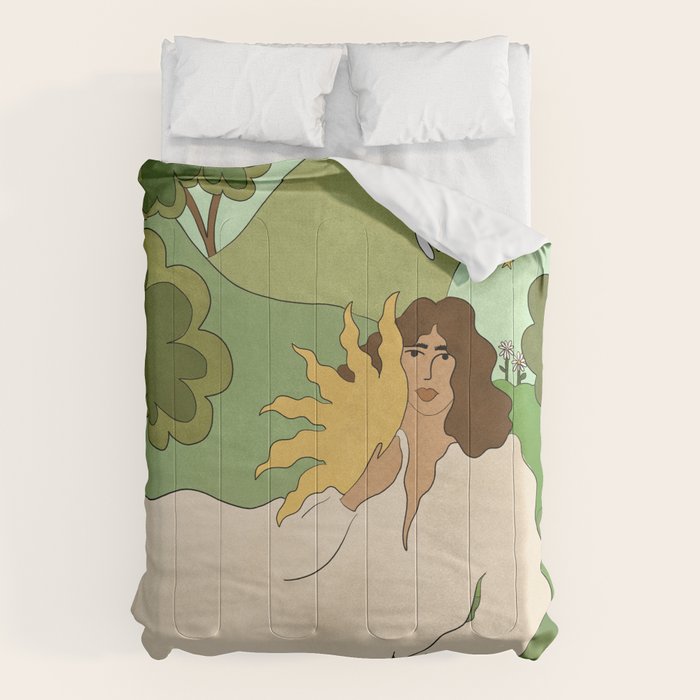 Sun in her hands Comforter Gallery Image 6