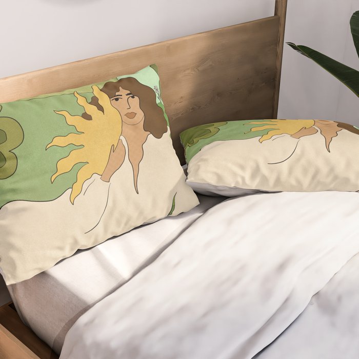 Sun in her hands Pillow Sham Gallery Image 2