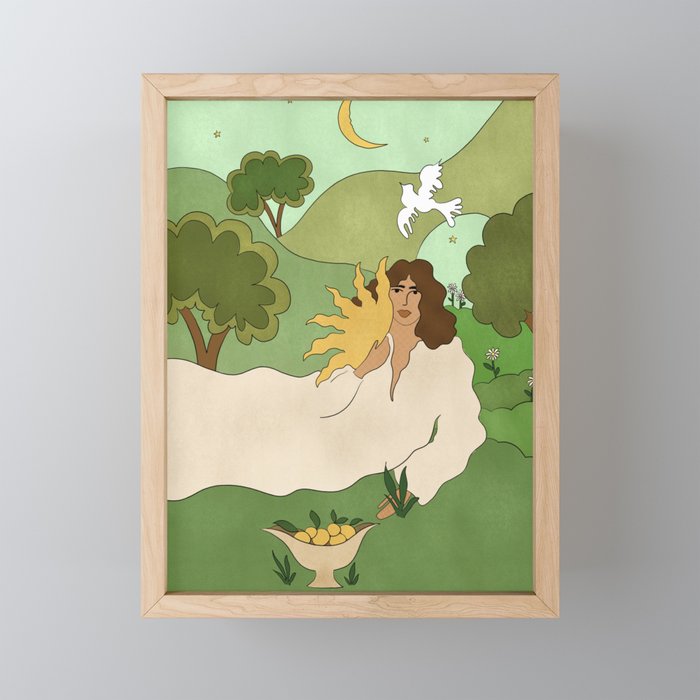 Sun in her hands Mini Art Print Gallery Image 1