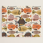 Mid Mod Deep Sea Fishing Ivory Jigsaw Puzzle Gallery Image 1