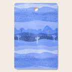 Vintage Western Desert Landscape in Night Blue Cutting Board Gallery Image 1