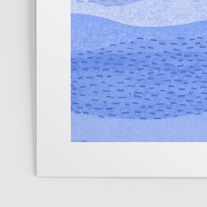 Vintage Western Desert Landscape in Night Blue Poster Gallery Image 3