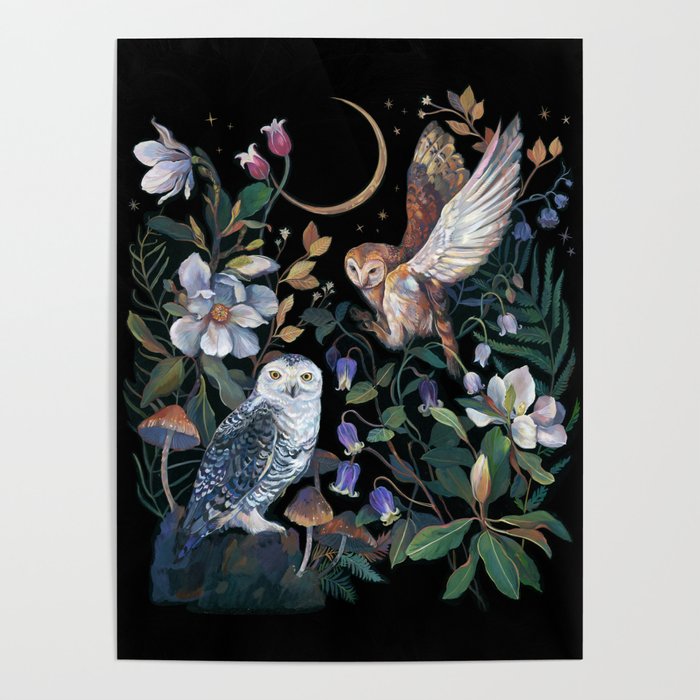 Owls Mushroom Magnolia Poster Gallery Image 4