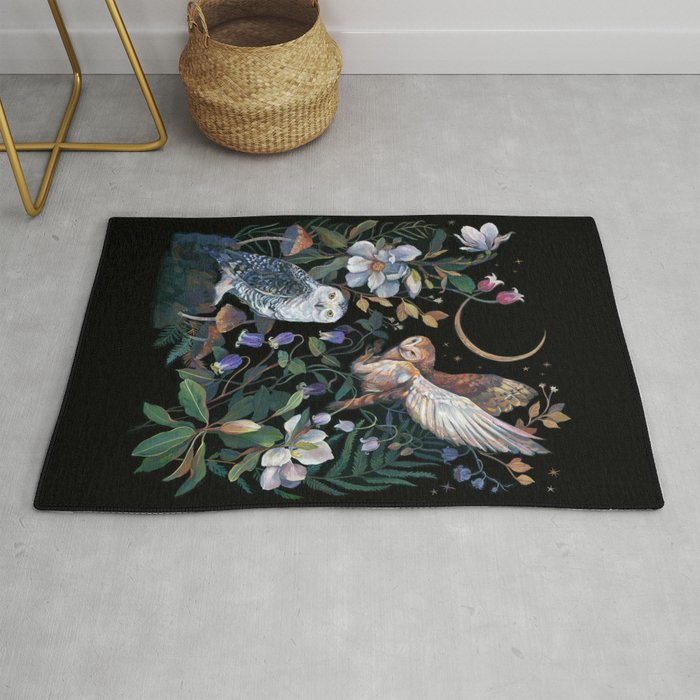 Owls Mushroom Magnolia Rug Gallery Image 1
