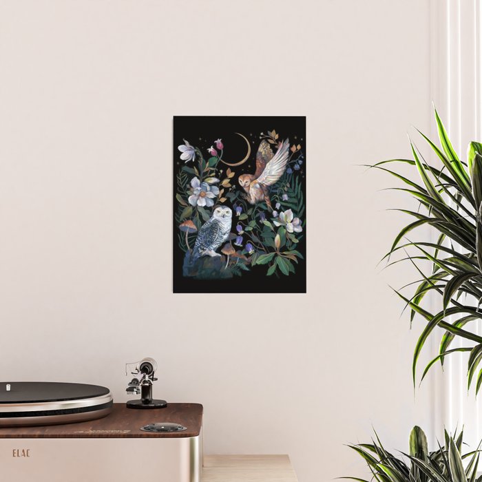 Owls Mushroom Magnolia Poster Gallery Image 2