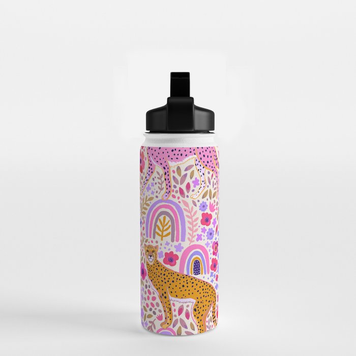 Cheetahs in a Rainbow Garden Lt. Water Bottle Gallery Image 2
