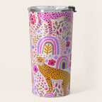 Cheetahs in a Rainbow Garden Lt. Travel Mug Gallery Image 2