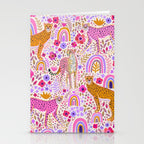 Cheetahs in a Rainbow Garden Lt. Stationery Card Gallery Image 2