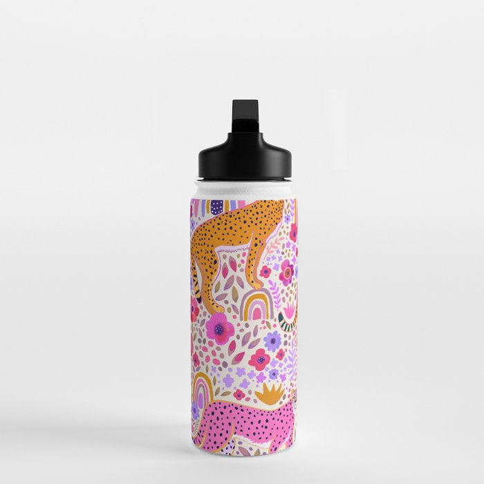 Cheetahs in a Rainbow Garden Lt. Water Bottle Gallery Image 3