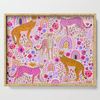 Cheetahs in a Rainbow Garden Lt. Serving Tray Gallery Image 1