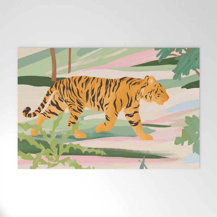 Walking Tiger Welcome Mat Gallery Image 1