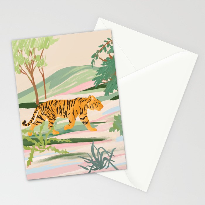 Walking Tiger Stationery Card Gallery Image 2