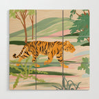 Walking Tiger Wood Wall Art Gallery Image 1