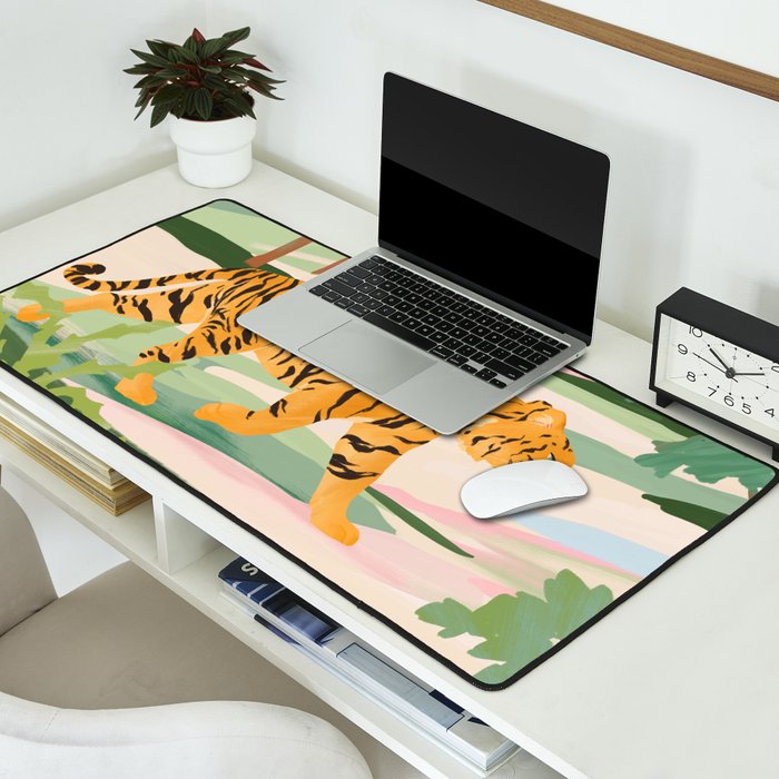 Walking Tiger Desk Mat Gallery Image 2