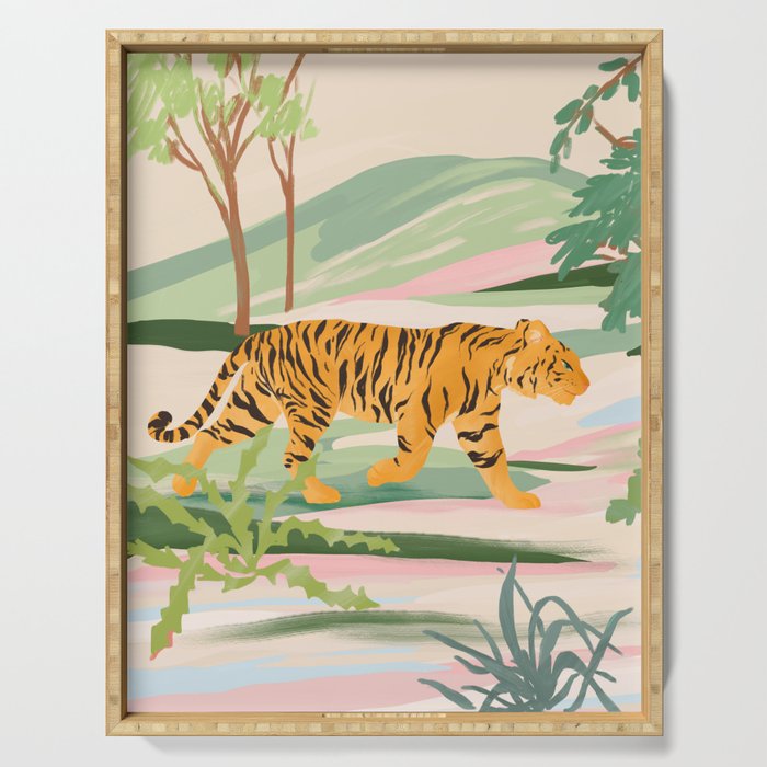Walking Tiger Serving Tray Gallery Image 1