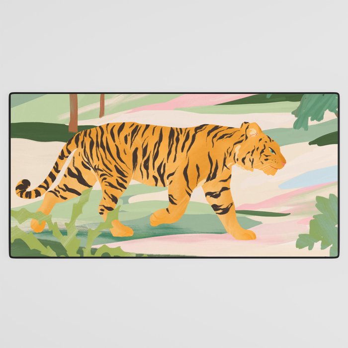 Walking Tiger Desk Mat Gallery Image 3