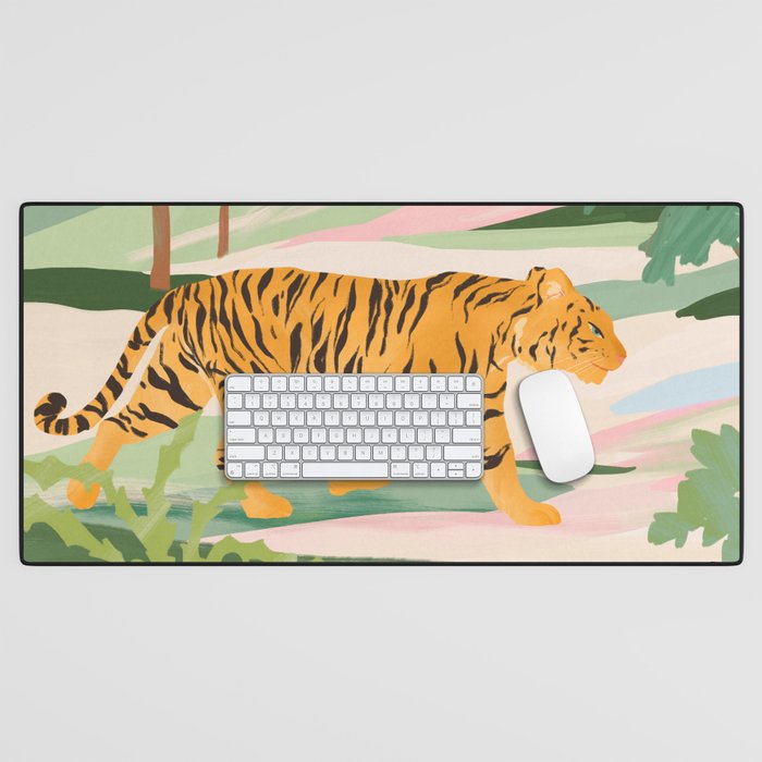 Walking Tiger Desk Mat Gallery Image 1