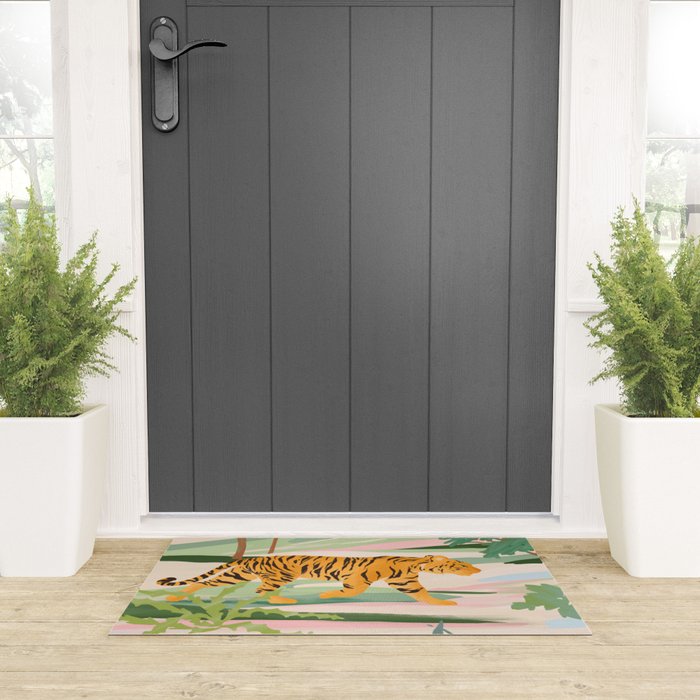 Walking Tiger Welcome Mat Gallery Image 3