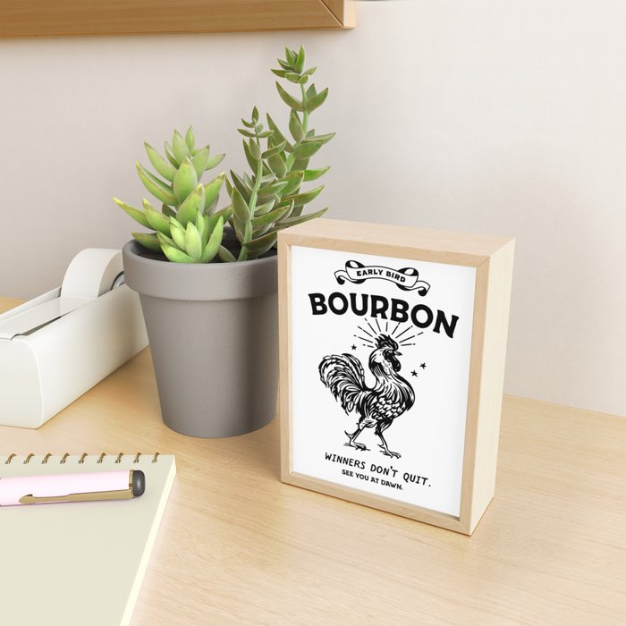 Early Bird Bourbon: Winners Don't Quit Mini Art Print Gallery Image 2