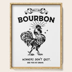 Early Bird Bourbon: Winners Don't Quit Serving Tray Gallery Image 1