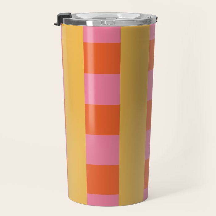 Playful Stripes in Bold Harmony Travel Mug Gallery Image 3
