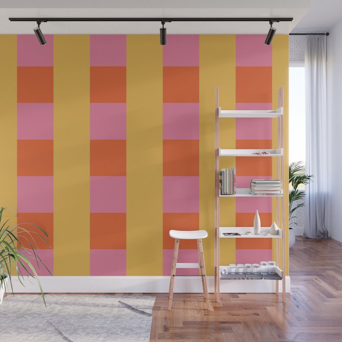 Playful Stripes in Bold Harmony Wall Mural Gallery Image 1