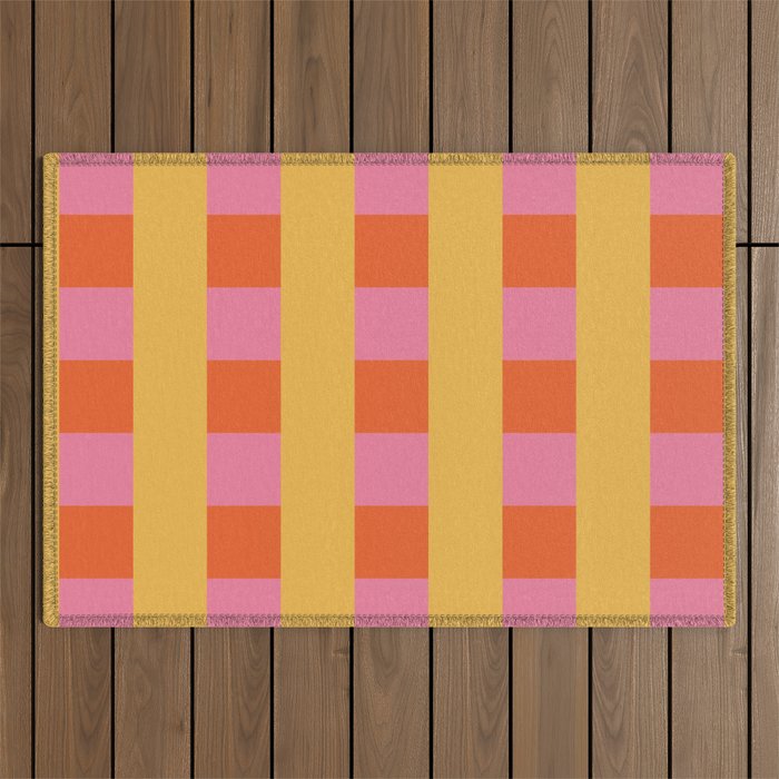 Playful Stripes in Bold Harmony Outdoor Rug Gallery Image 1