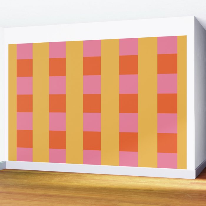 Playful Stripes in Bold Harmony Wall Mural Gallery Image 2
