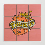 Taurus Strawberry Wood Wall Art Gallery Image 1