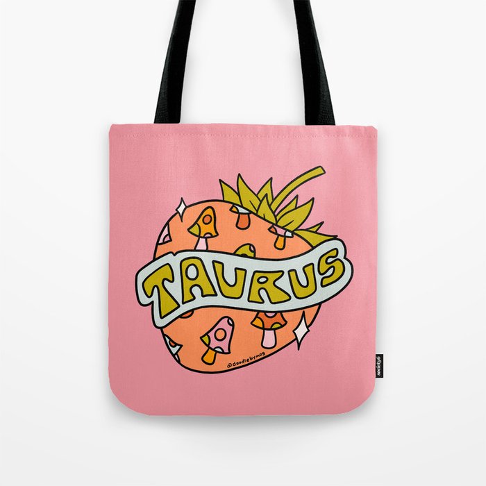Taurus Strawberry Tote Bag Gallery Image 1