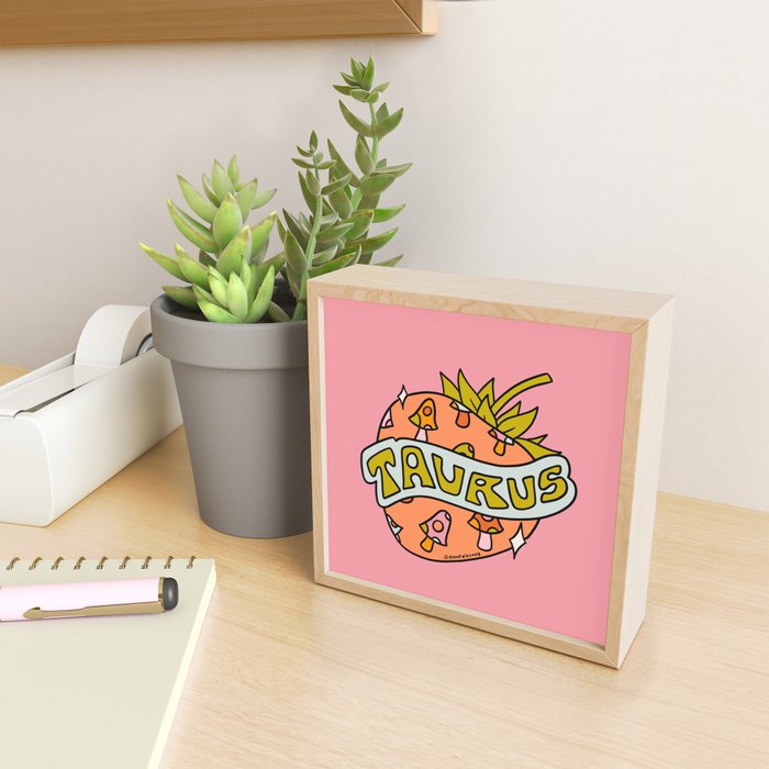 Taurus Strawberry Mini Art Print Gallery Image 2