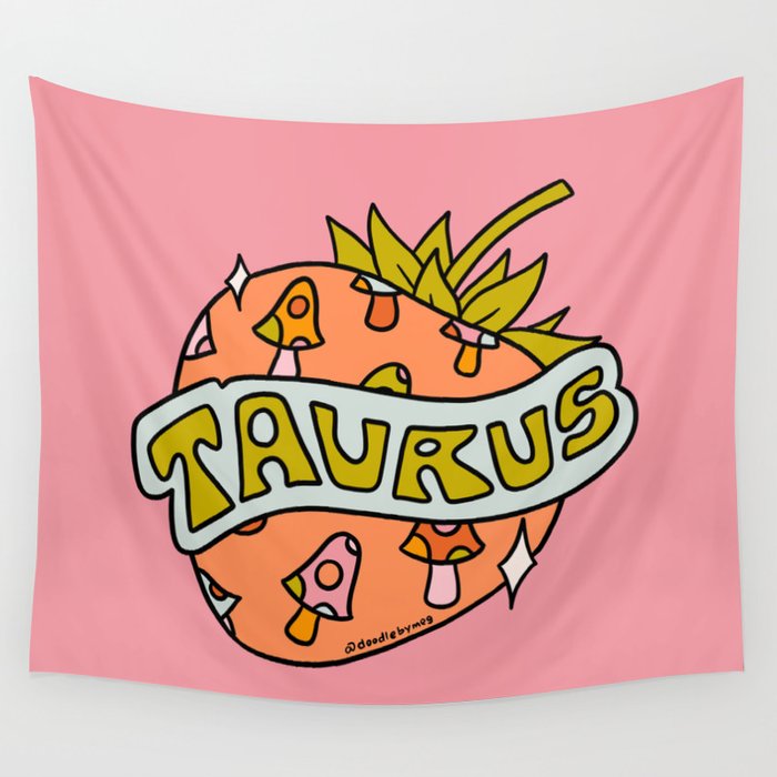 Taurus Strawberry Wall Tapestry Gallery Image 4