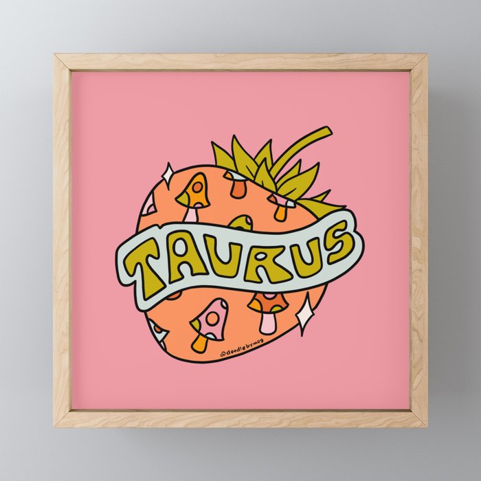 Taurus Strawberry Mini Art Print Gallery Image 1