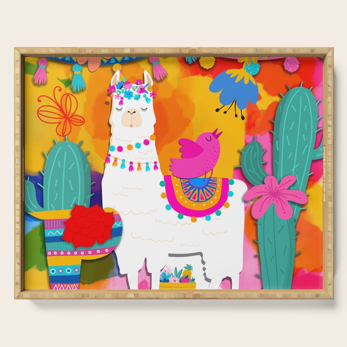 Fiesta Llama Serving Tray Gallery Image 1