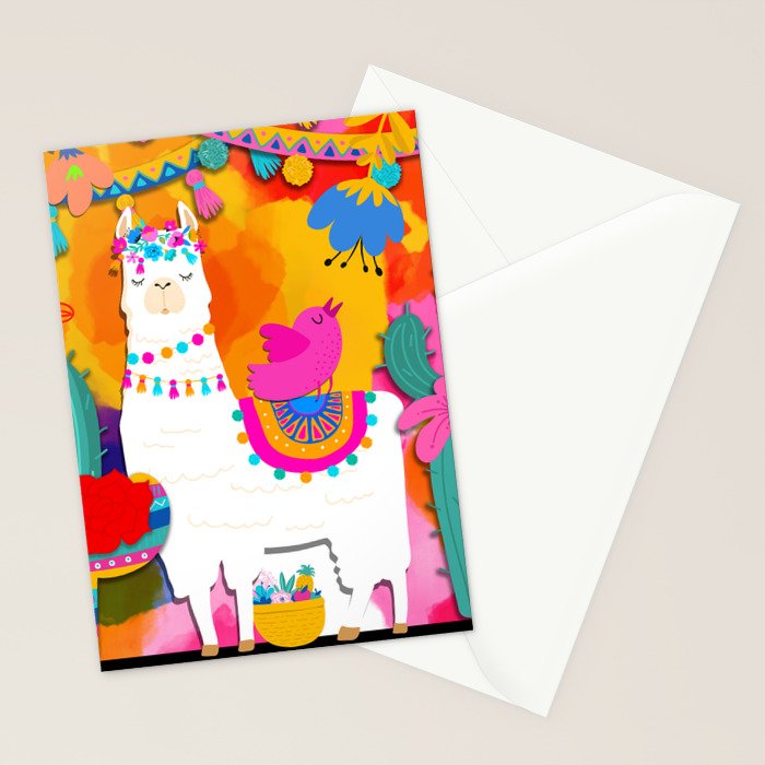 Fiesta Llama Stationery Card Gallery Image 2