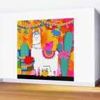Fiesta Llama Wall Mural Gallery Image 2
