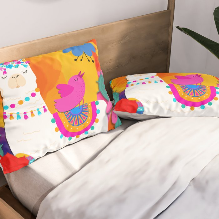 Fiesta Llama Pillow Sham Gallery Image 2
