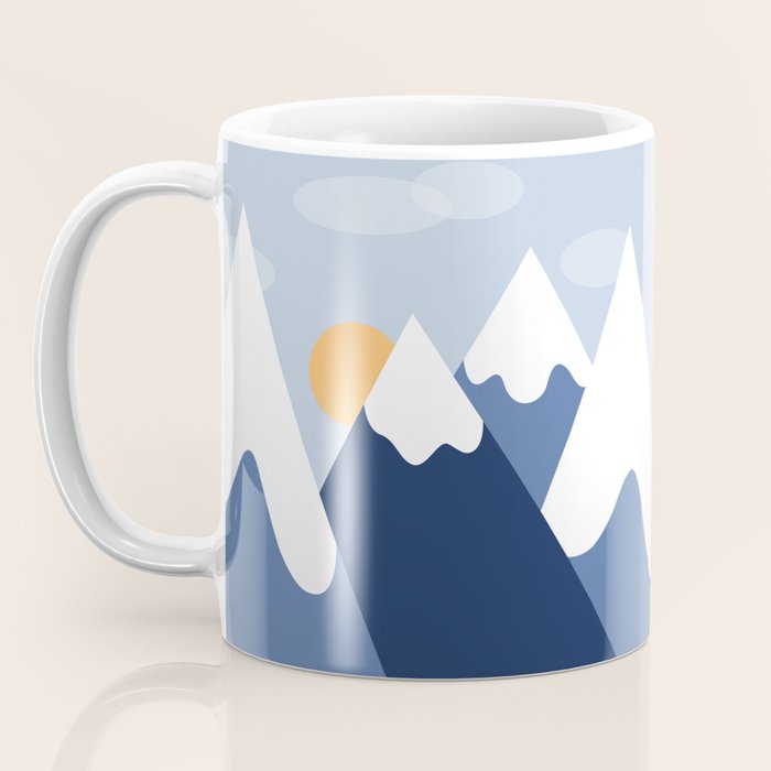 Dawn in the snowy mountains Coffee Mug Gallery Image 3