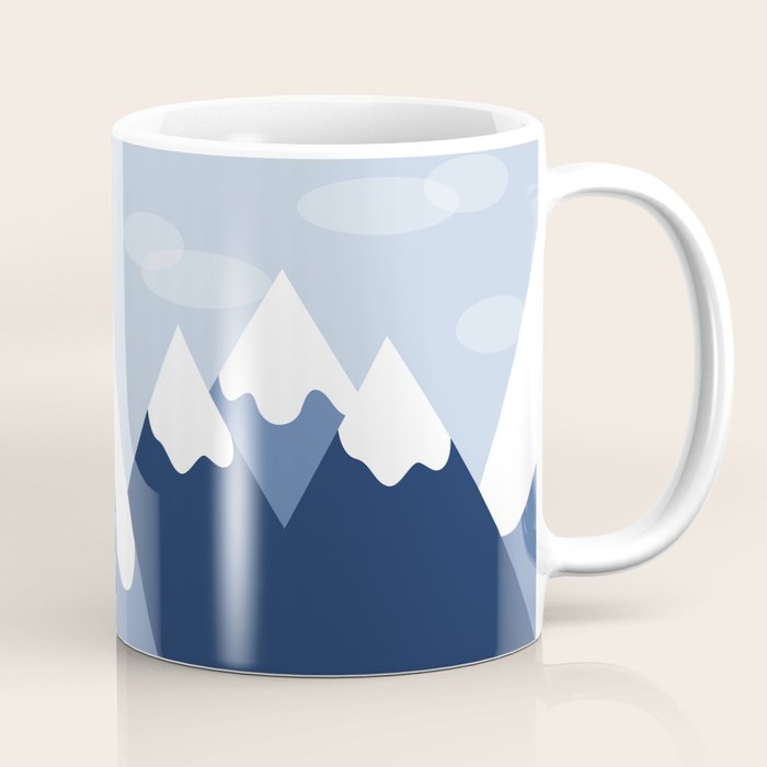 Dawn in the snowy mountains Coffee Mug Gallery Image 1