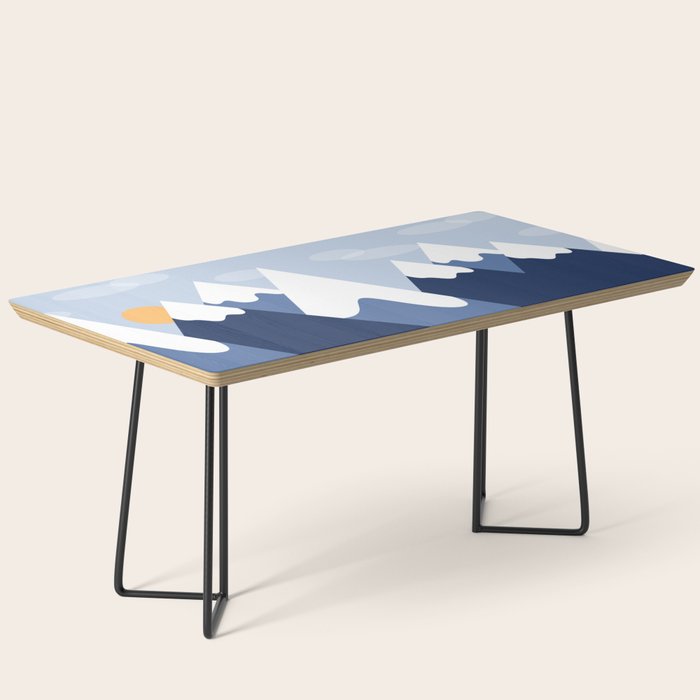 Dawn in the snowy mountains Coffee Table Gallery Image 1
