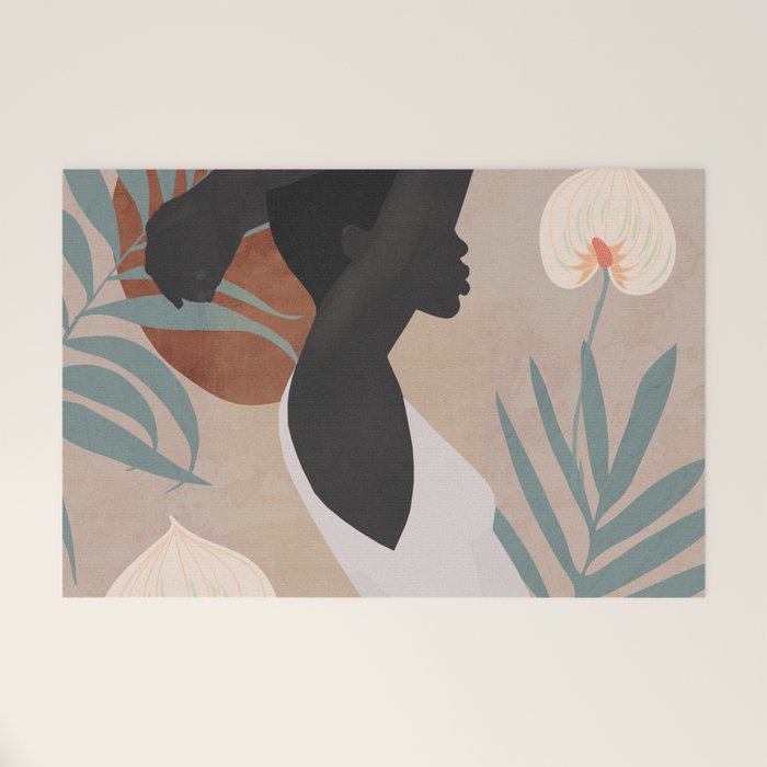 Tropical Girl 4 Welcome Mat Gallery Image 1