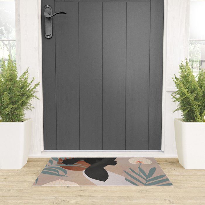 Tropical Girl 4 Welcome Mat Gallery Image 3