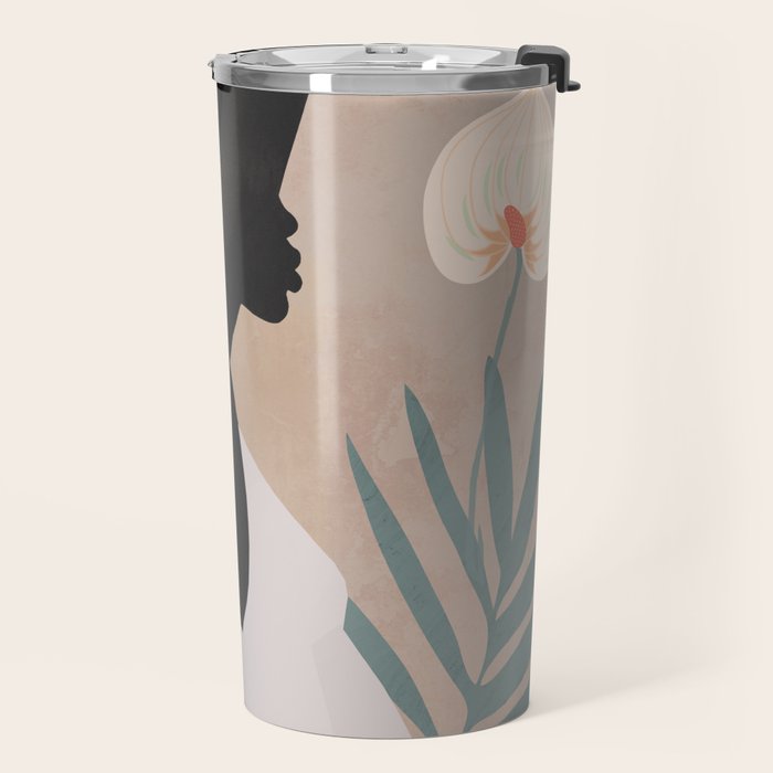 Tropical Girl 4 Travel Mug Gallery Image 2