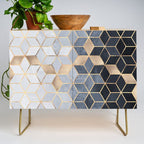 Soft Blue Gradient Cubes Credenza Gallery Image 1