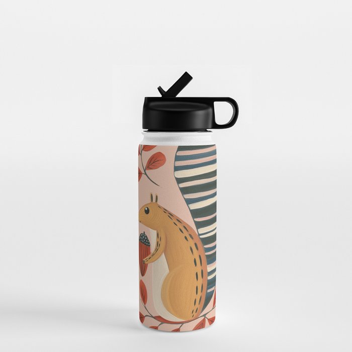 Squirrel in a Pink Autumn Water Bottle Gallery Image 1