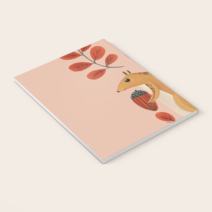 Squirrel in a Pink Autumn Notebook Gallery Image 3