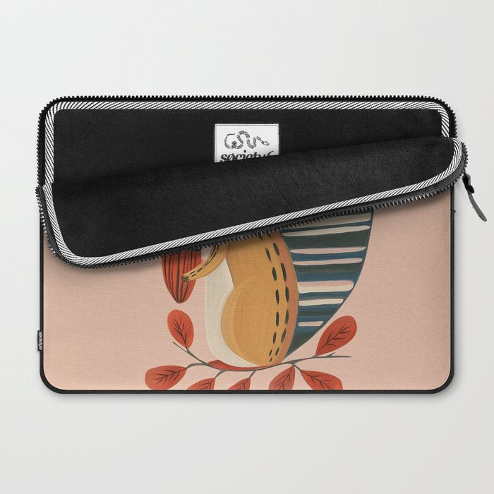 Squirrel in a Pink Autumn Laptop Sleeve Gallery Image 2